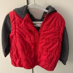Epic Threads Red and Gray Puffer Jacket